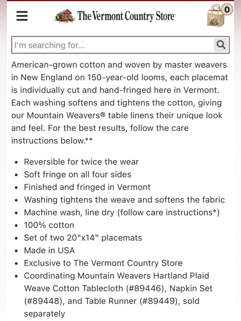 NEW Mountain Weavers Hartland Fall Plaid Set of 4 Placemats & Four Napkins